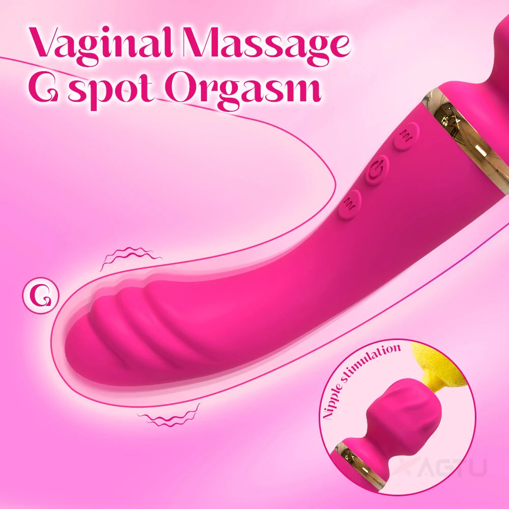 Velvet Pulse Magic Wand – Dual-Action G-Spot & Clitoral Vibrator