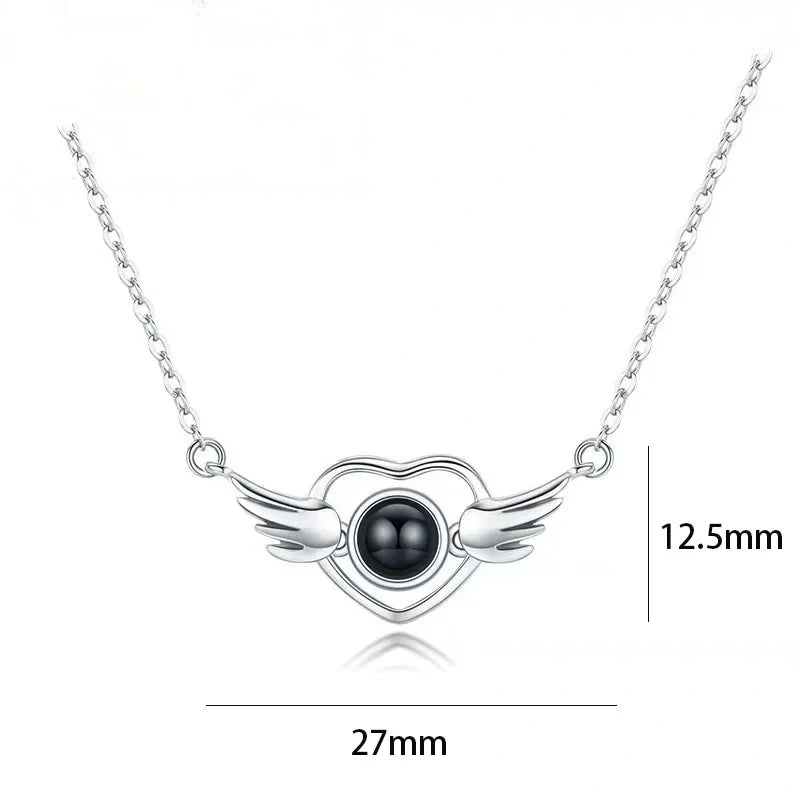 “I Love You in 100 Languages” Heart Pendant Necklace