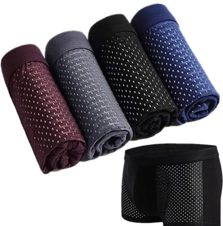 Slim Fit Comfort – Men’s Ice Silk Boxer Shorts 4 Pack