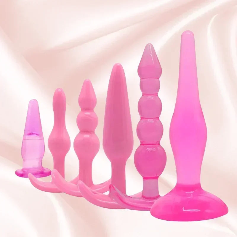 PlaySet 6-Piece Silicone Anal Training Kit – Waterproof Butt Plug Collection for All Levels