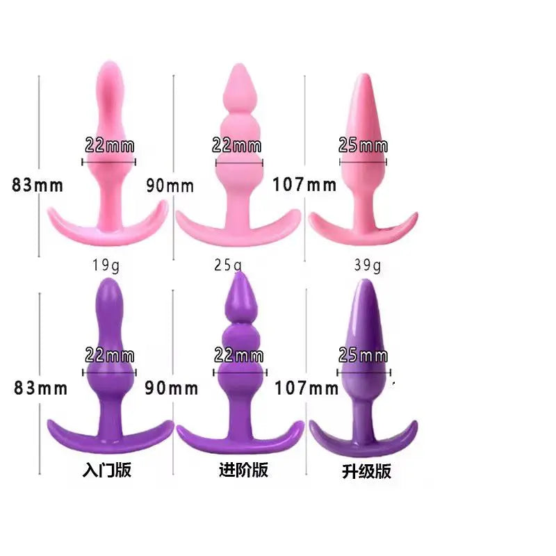 PlaySet 6-Piece Silicone Anal Training Kit – Waterproof Butt Plug Collection for All Levels