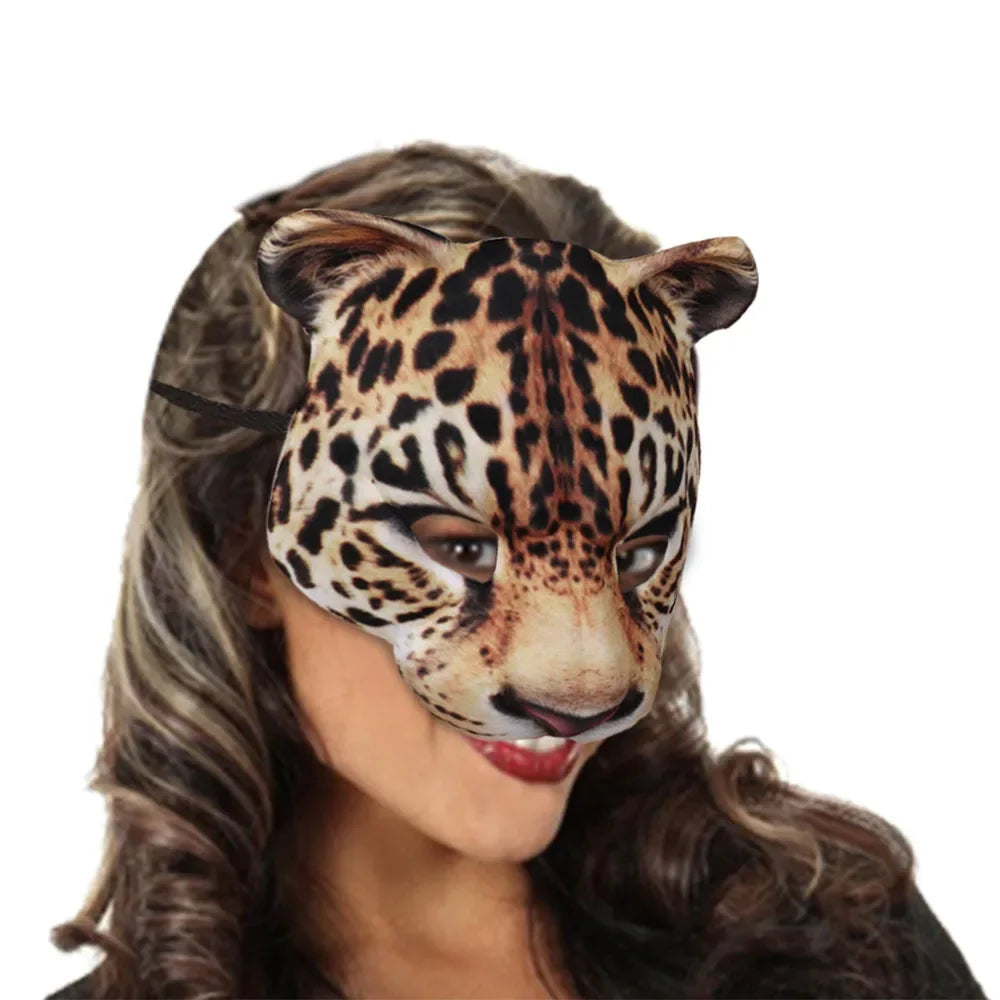 3D Animal Masks – Tiger & Pig Half-Face Masquerade Masks for Carnival & Costume Parties