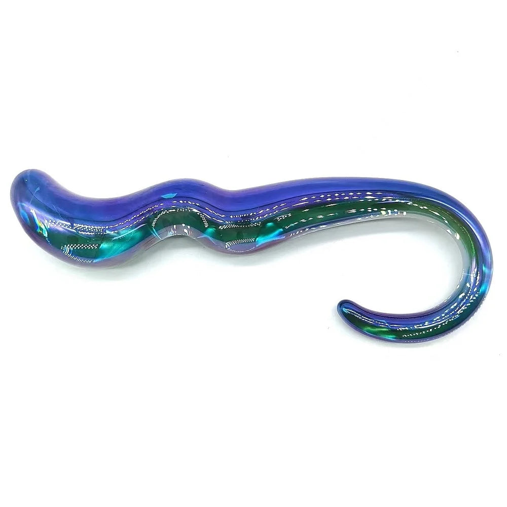 CrystalGlide Blue Glass Anal Plug – Unisex G-Spot & Anal Pleasure Massager