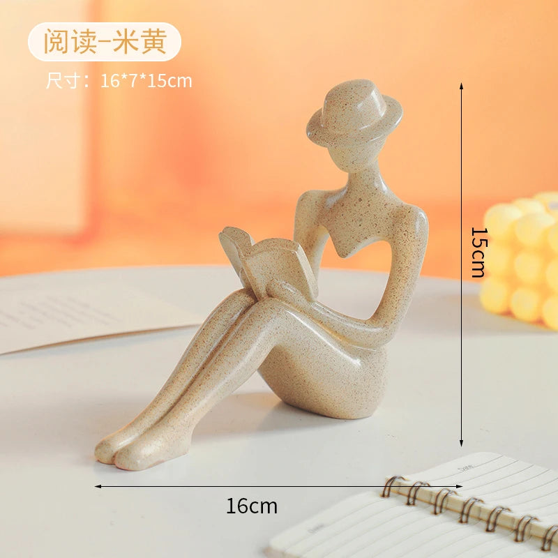 Nordic Abstract Couple Statue – Modern Art Figurine for Wine Cabinet, TV Stand & Home Décor