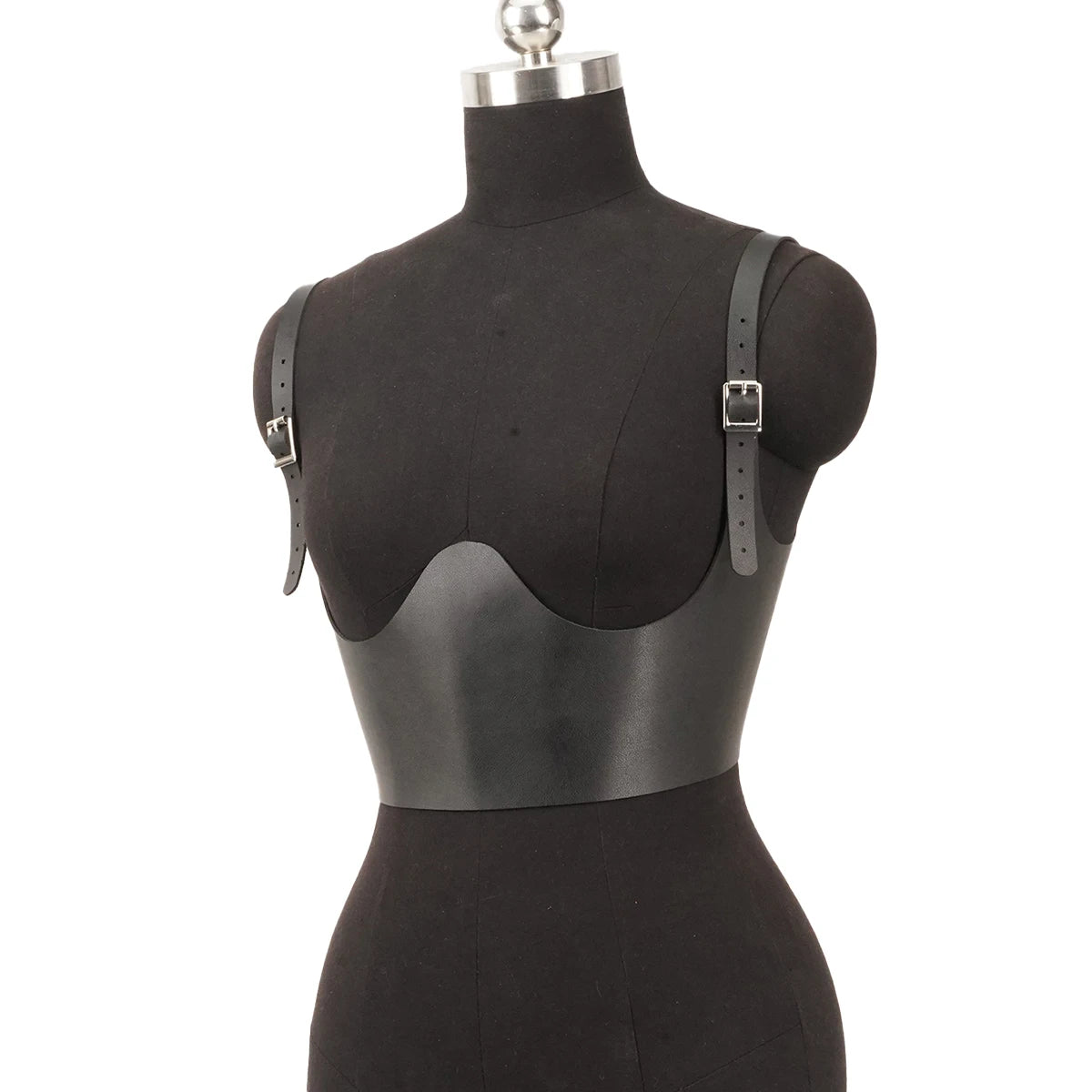 Women Fashion Belt Wide Corset Leather Corselet  Modeling Waist-to-Shoulder Leather Belt Body Harness Goth Clothing Accessories