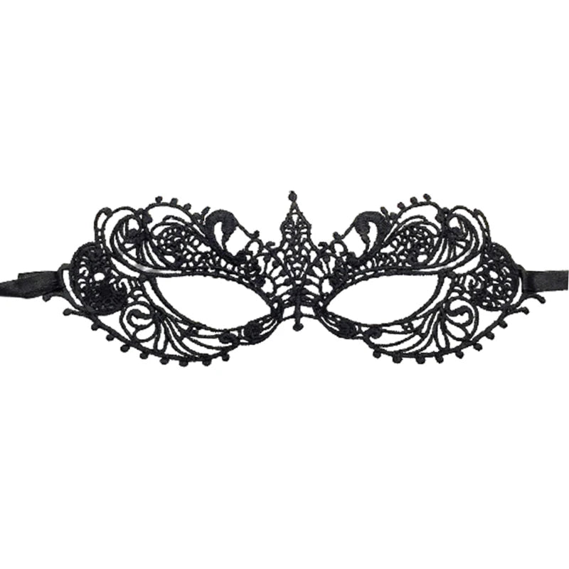 Sexy Black Lace Eye Mask – Erotic Masquerade Cosplay Accessory for Women’s Roleplay, Dance Parties & Intimate Fantasy