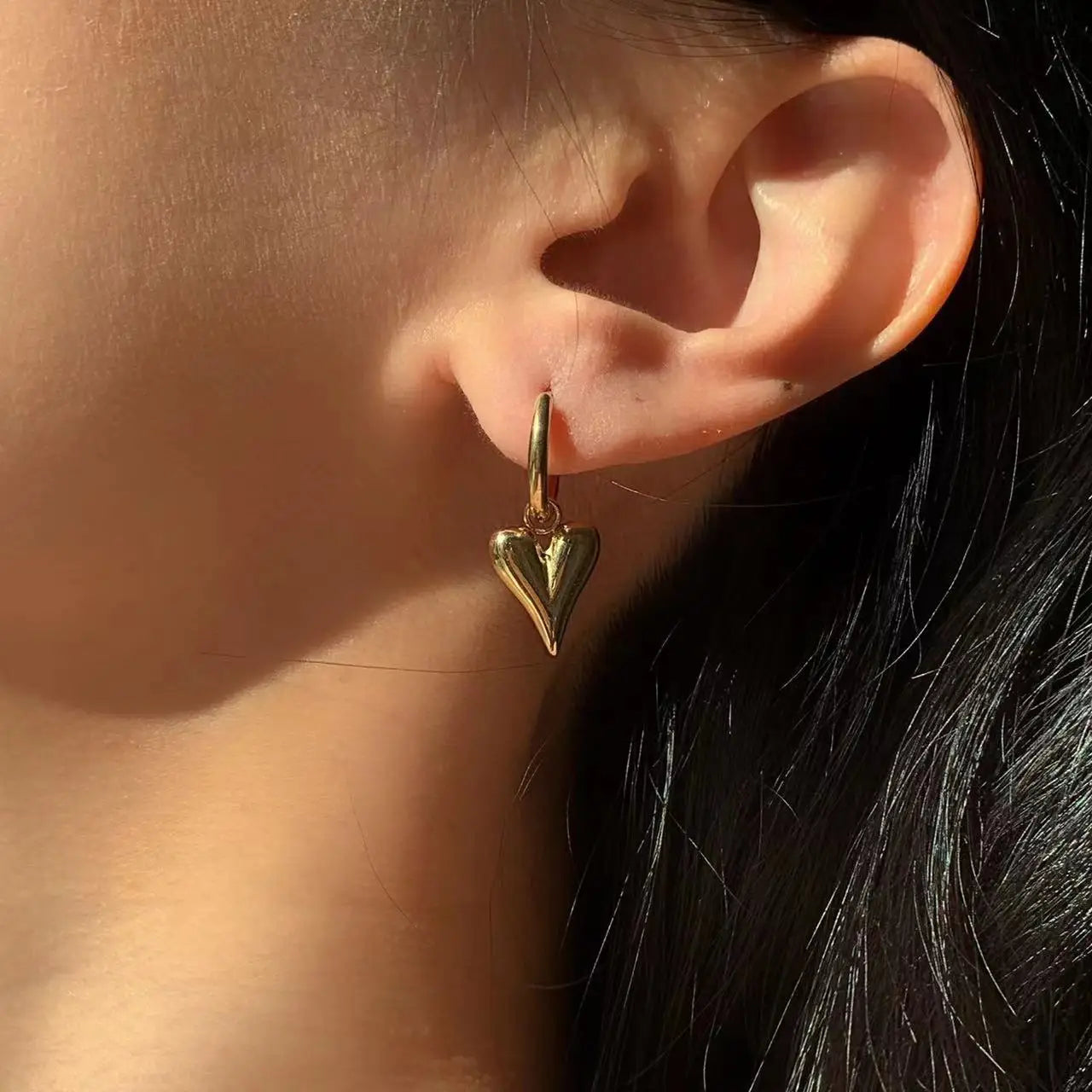 Golden Heart Waterproof Jewellery Set