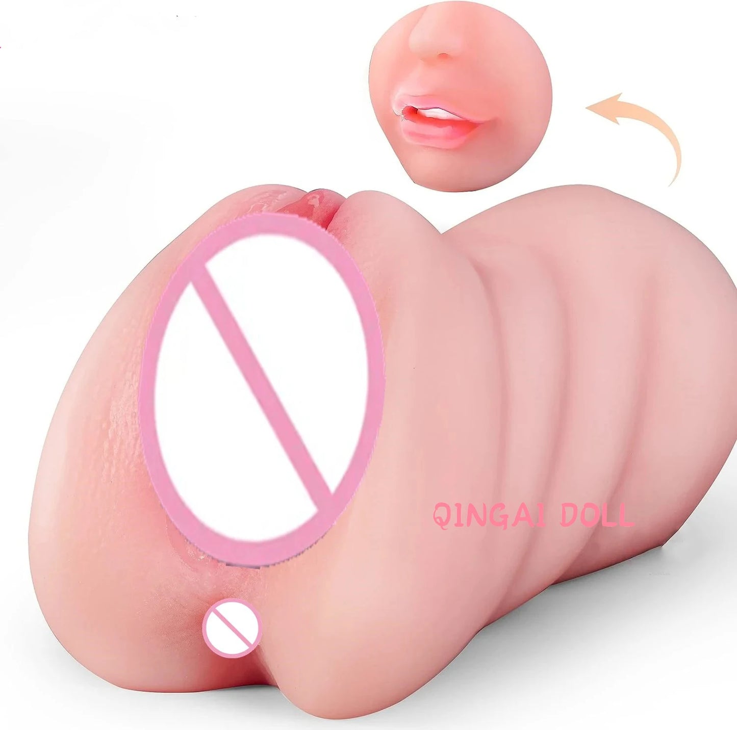2-in-1 Male Masturbator – Realistic Oral & Anal Stroker Toy for Men