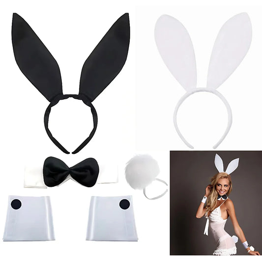 Bunny Ears Headband Set – 1-20 Pcs Rabbit Girl Hair Accessories for Easter, Halloween & Parties