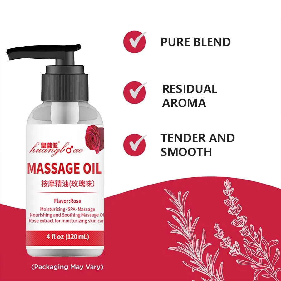 Natural Botanical Massage Oil – Organic Face & Body Oil for Relaxing, Moisturizing & Hydrating Skincare