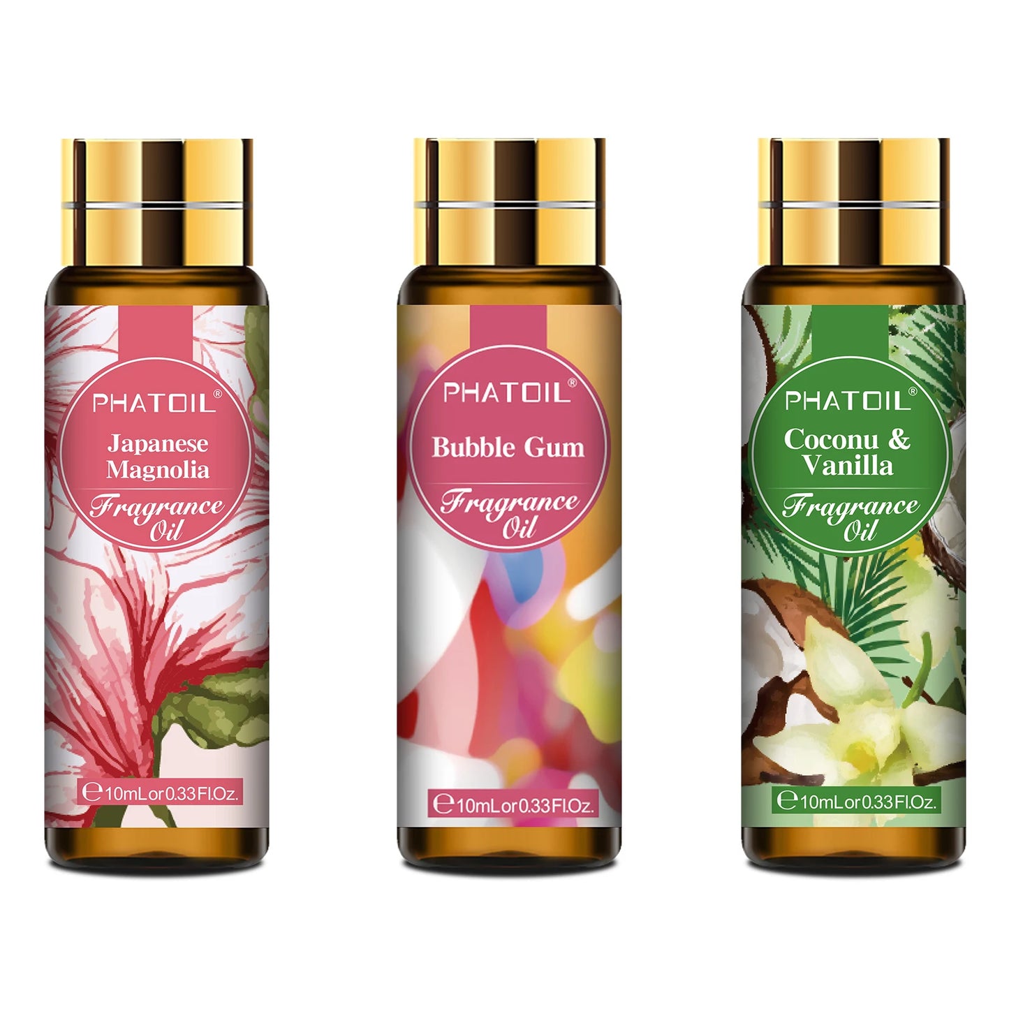 Coconut & Vanilla Fragrance Oil – Aromatherapy & Diffuser Scented Oils | White Musk, Bubble Gum, Baby Powder & More