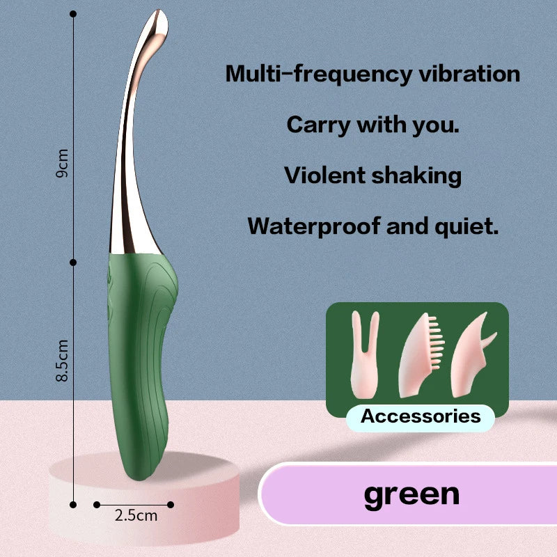 SensaVibe 3-Tip Pleasure Wand – 10-Speed G-Spot & Clit Teaser