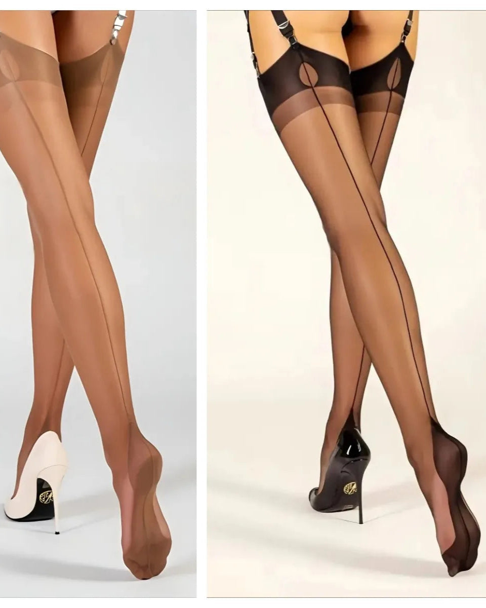 Sexy Ultra-Thin Retro Nylon Hosiery for Women