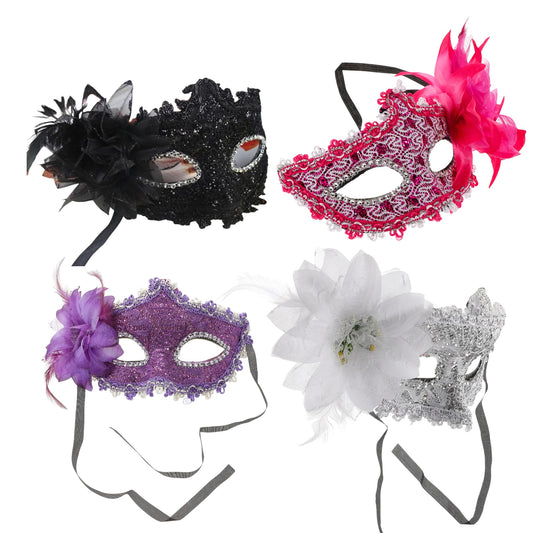 Colours - Lady Vintage Lace Venetian Masquerade Mask – Elegant Eye Mask for Weddings, Halloween, & CosplayEye Mask Cosplay Fancy Party Dress