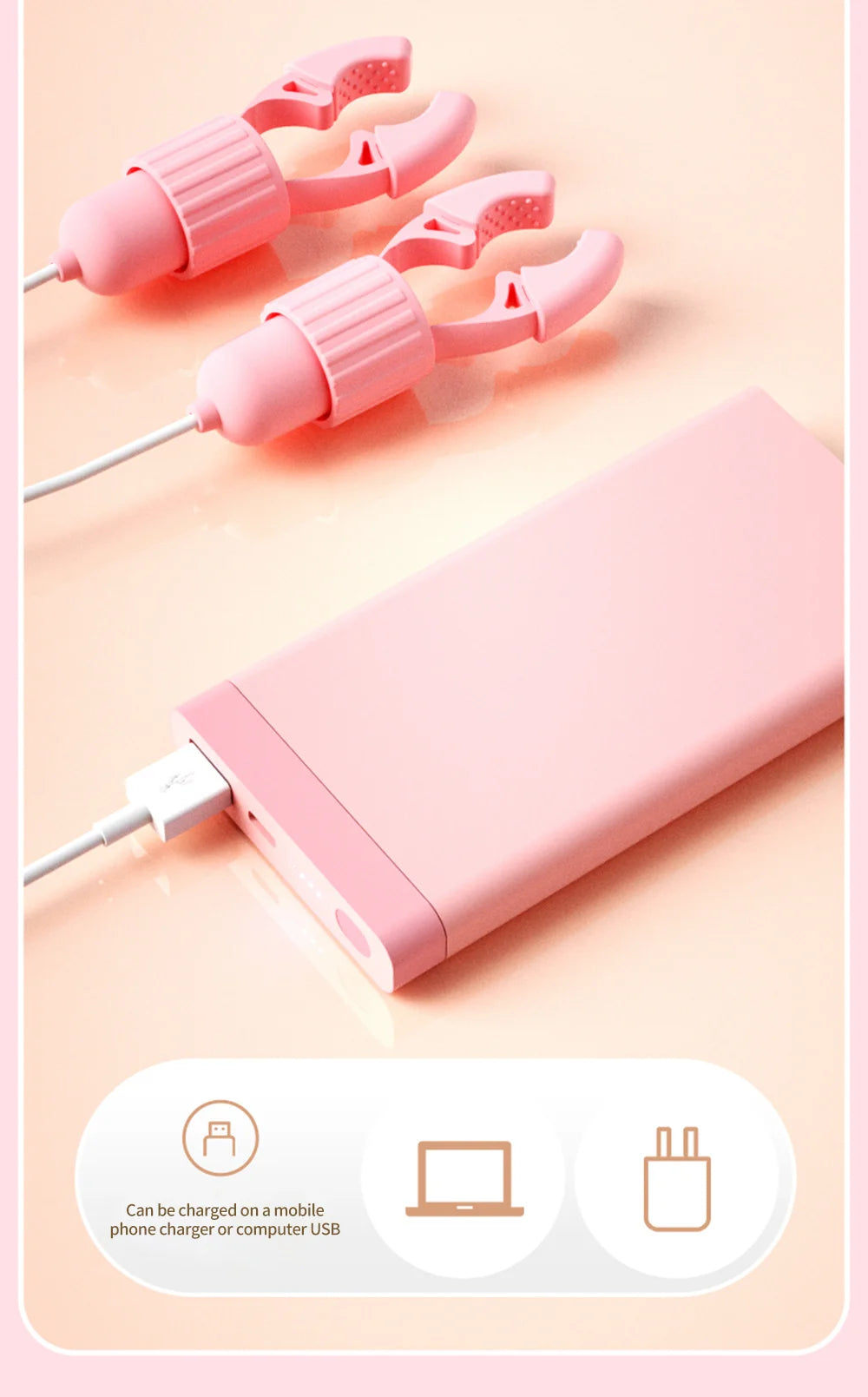 Sucking & Vibrating Nipple Clamp – Tongue Licking Massager for Breast, Clitoris & Labia Stimulation