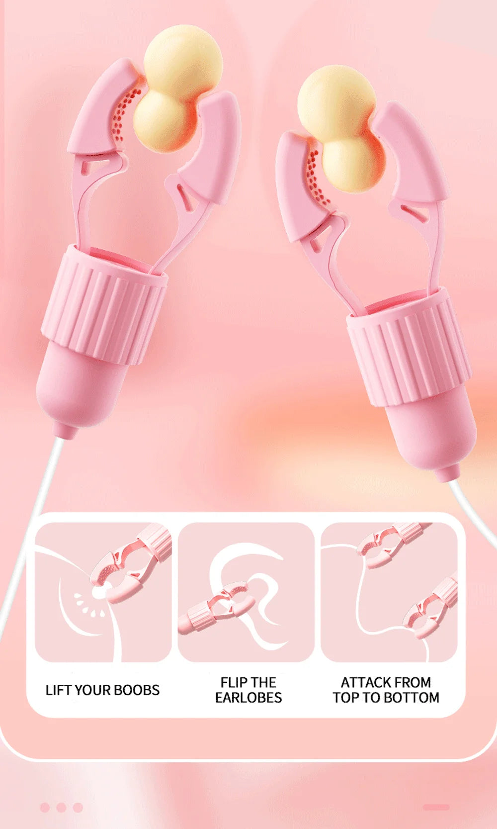 Sucking & Vibrating Nipple Clamp – Tongue Licking Massager for Breast, Clitoris & Labia Stimulation