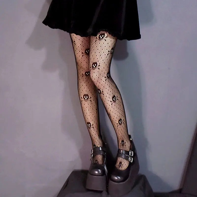 Gothic Allure – Sexy Lolita Fishnet Tights