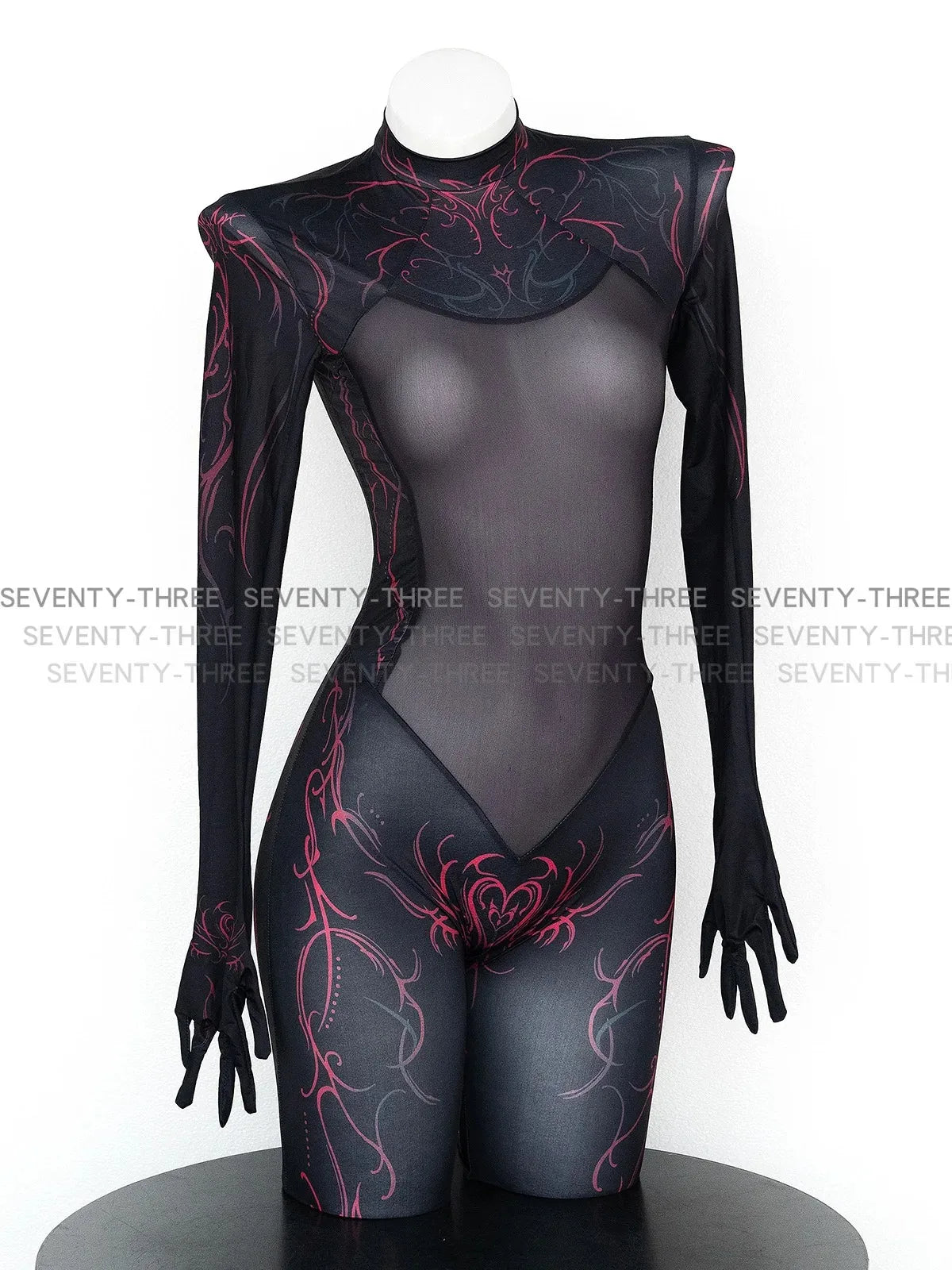 Sexy  Bunny Cosplay Jumpsuit – Mecha-Inspired Leotard & Stocking Bodysuit Set for Women