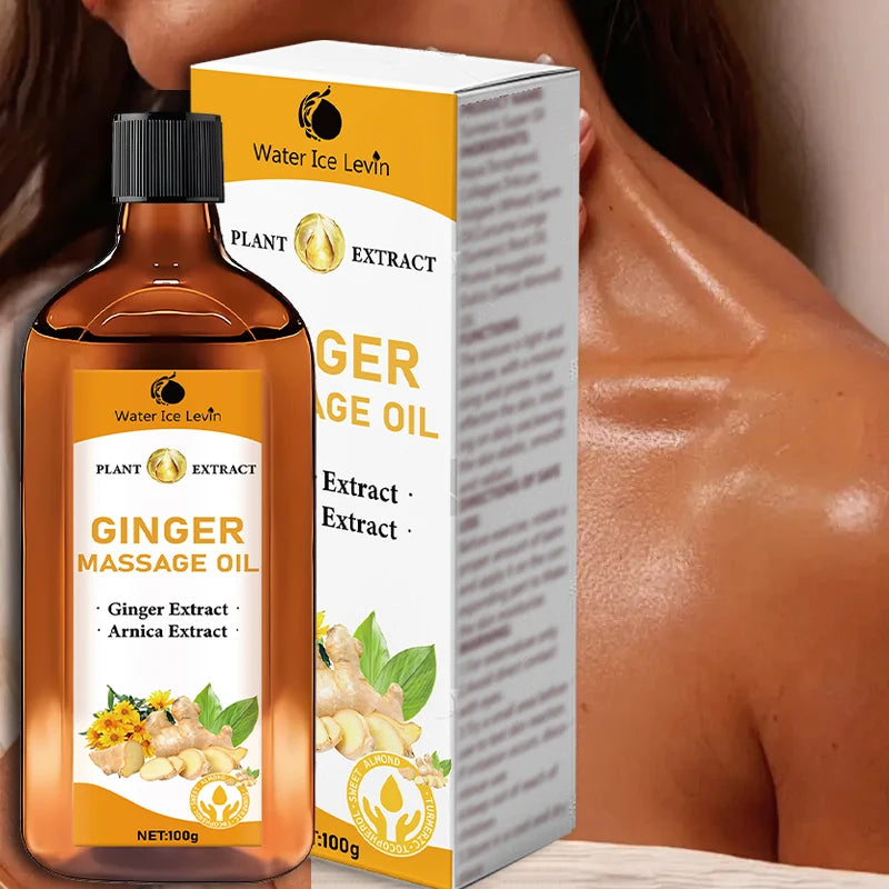 Cold-Pressed Ginger & Turmeric Body Oil – Nourishing Massage & Moisturizing Skin Care with Sweet Almond Oil for All Skin Types