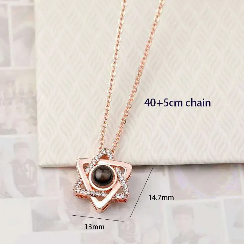 “I Love You in 100 Languages” Heart Pendant Necklace