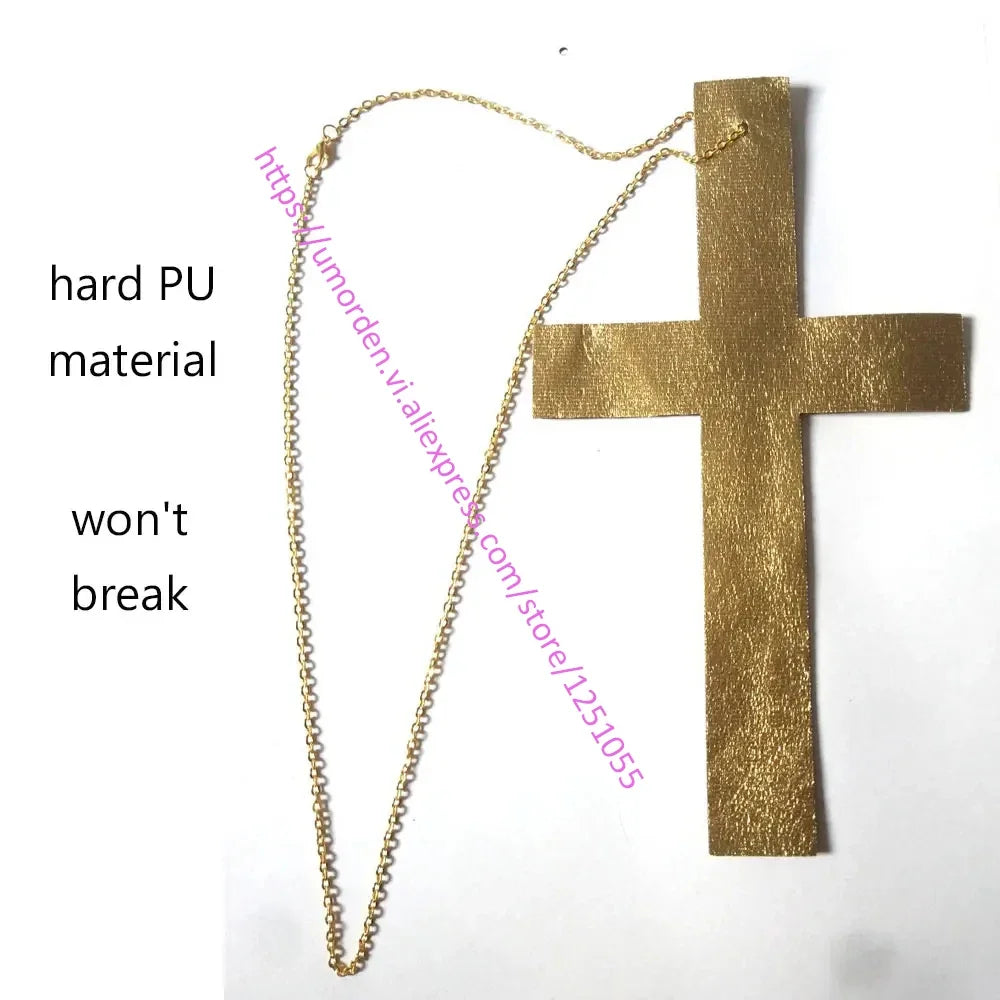 Umorden Adult Priest Costume for Men – Clergyman Outfit with Cross for Religious Men's Roleplay