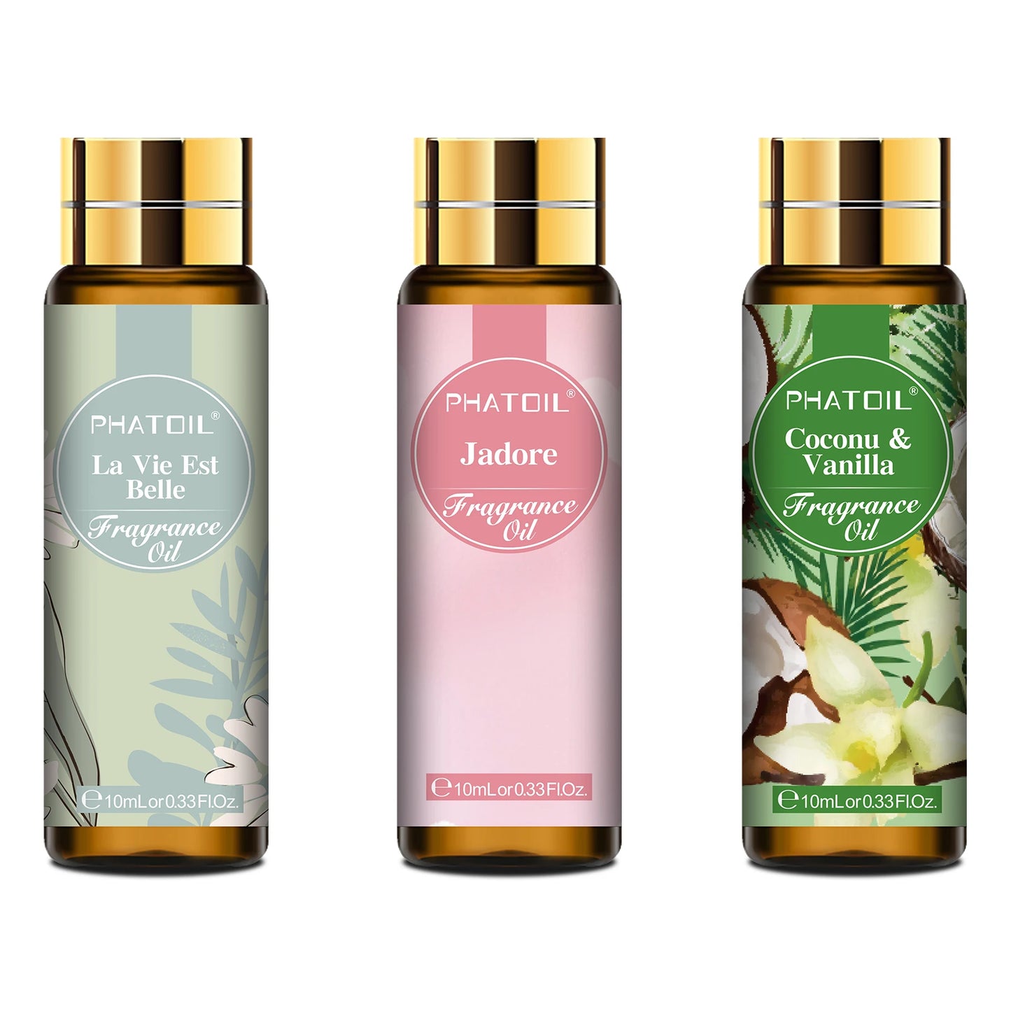 Coconut & Vanilla Fragrance Oil – Aromatherapy & Diffuser Scented Oils | White Musk, Bubble Gum, Baby Powder & More