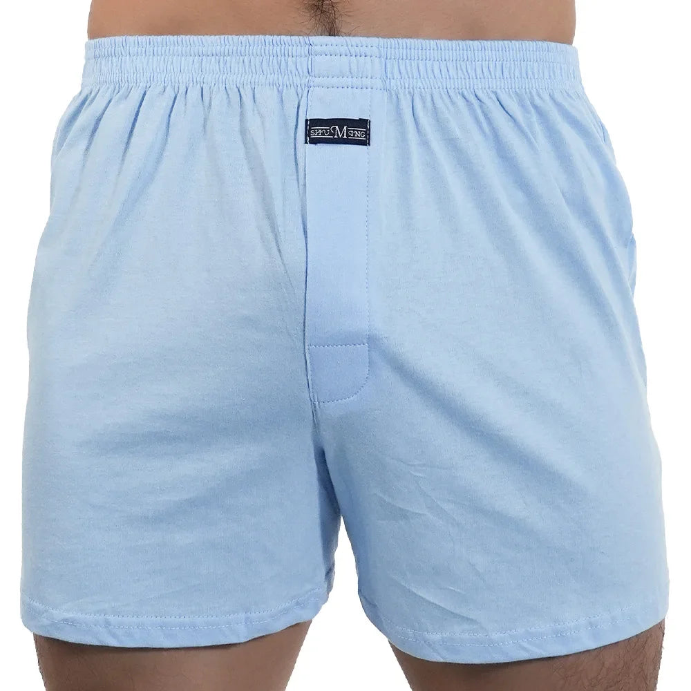 Men’s 100% Cotton Summer Pajama Shorts – Breathable, Casual Elastic Waist Home Shorts