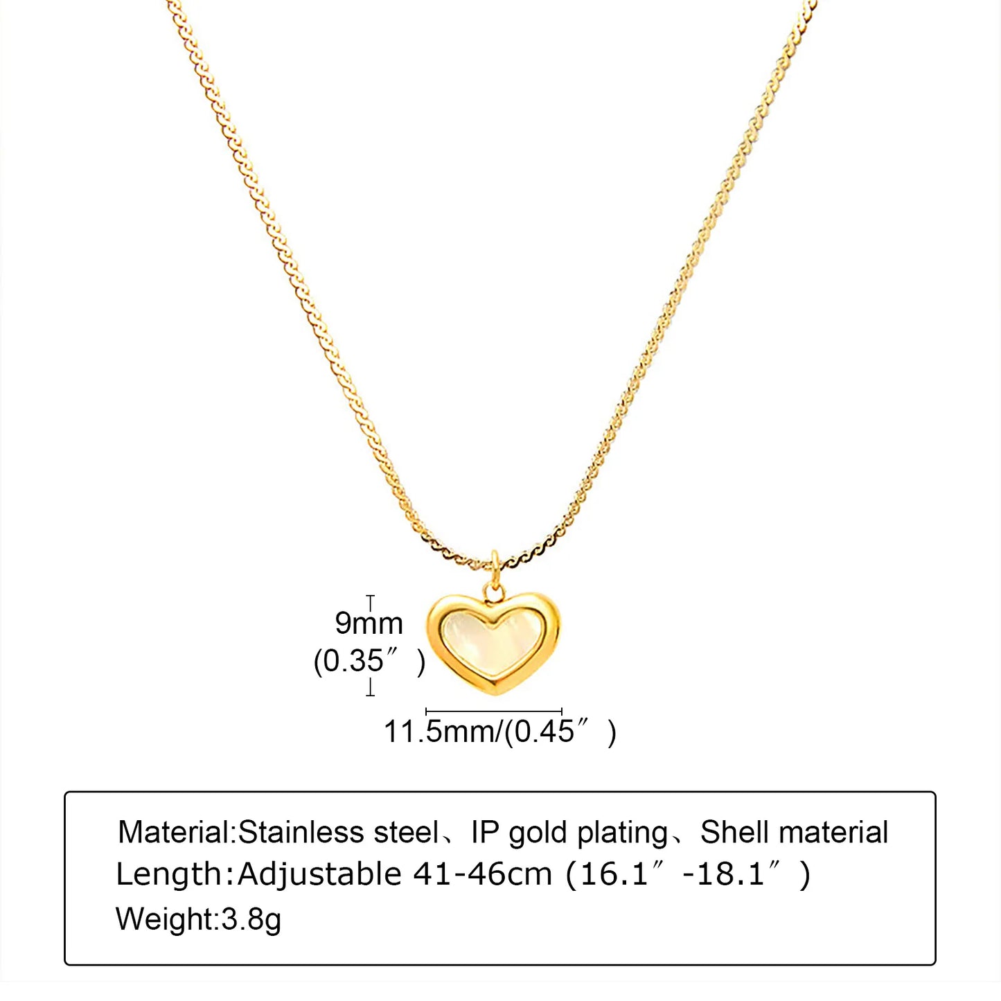 Golden Heart Locket Necklace with Crystal Pearl