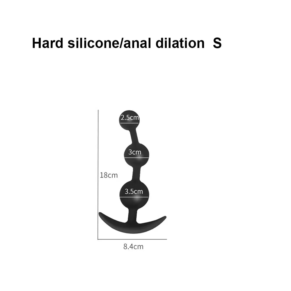 DeepFlex – Hard Silicone Anal Beads Plug for Unisex Pleasure & Training