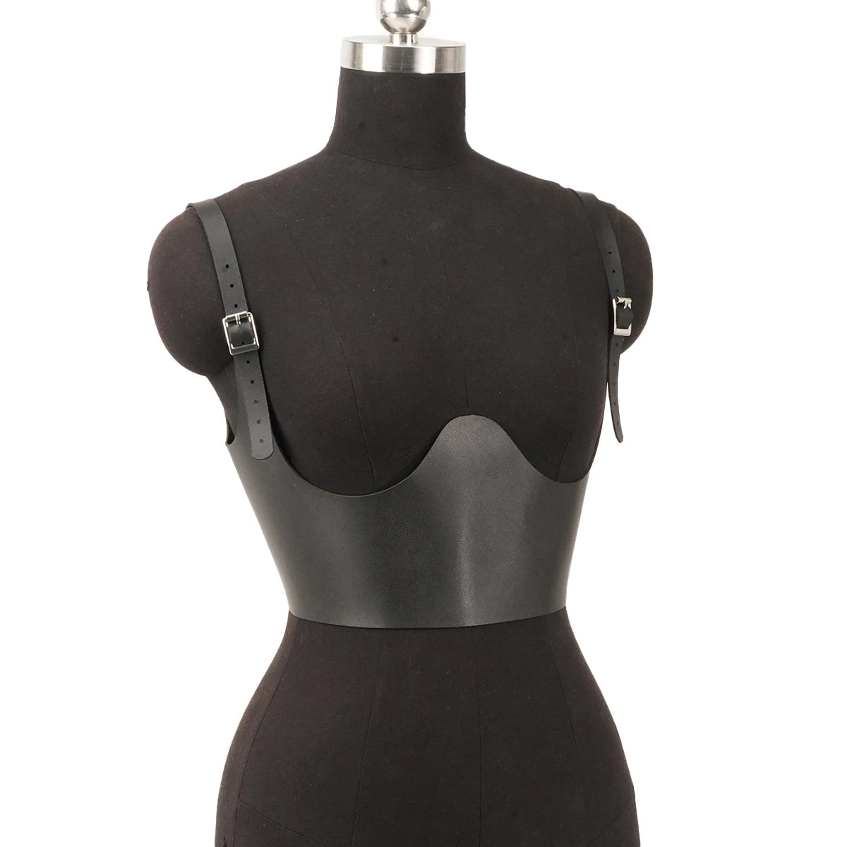 Women Fashion Belt Wide Corset Leather Corselet  Modeling Waist-to-Shoulder Leather Belt Body Harness Goth Clothing Accessories