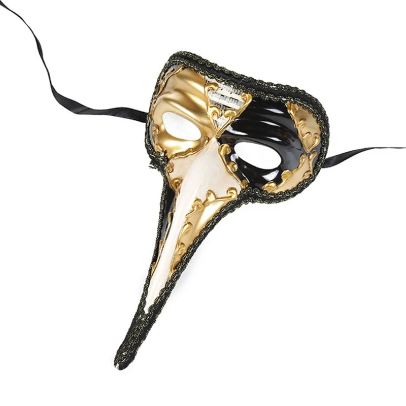 Long Nose Masquerade Eye mask – Half-Face Halloween, Roleplay Mask for Men & Women