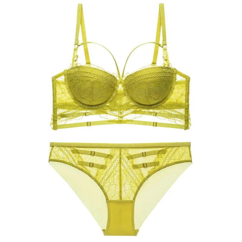 Midnight Desire – Hollow Lace Bandage Lingerie Set