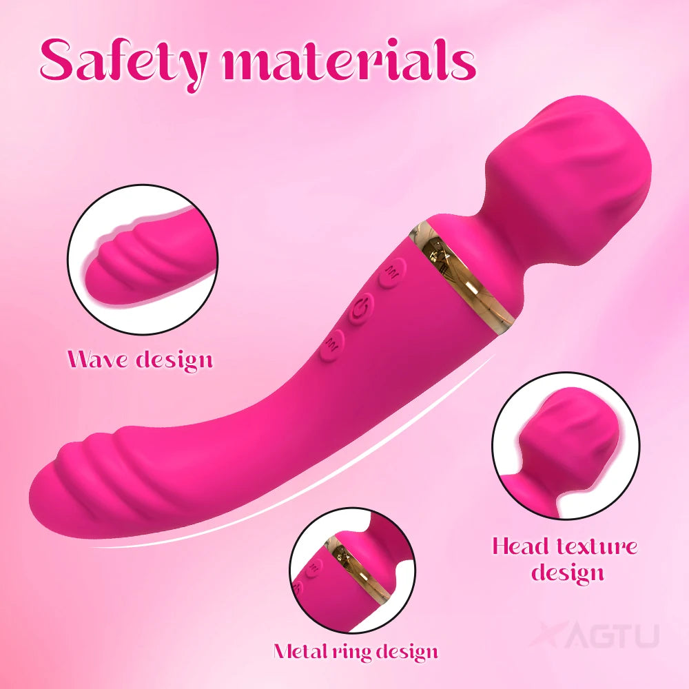Velvet Pulse Magic Wand – Dual-Action G-Spot & Clitoral Vibrator