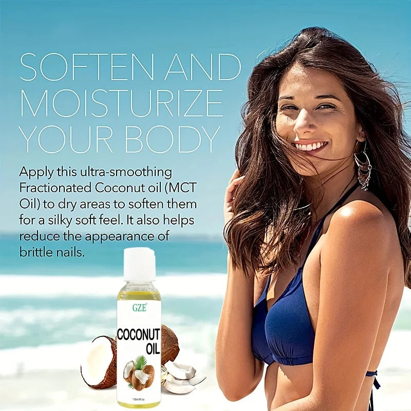 Fractionated Coconut Massage Oil – Premium Liquid Carrier Oil for Essential Oils | Relaxing, Lightweight Skin Moisturizer & Softener for Couples