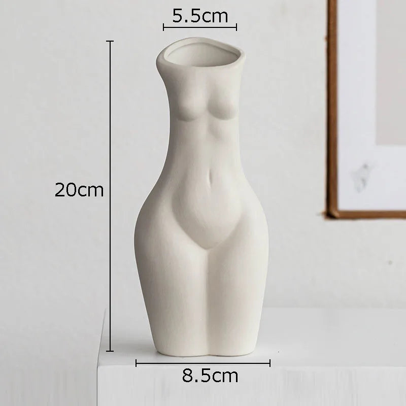 Curvy Ceramic Body Vase – A Nordic-Inspired Stunner That Brings Real Human Form to Life body Art Dried Flower Hydroponic Decoration