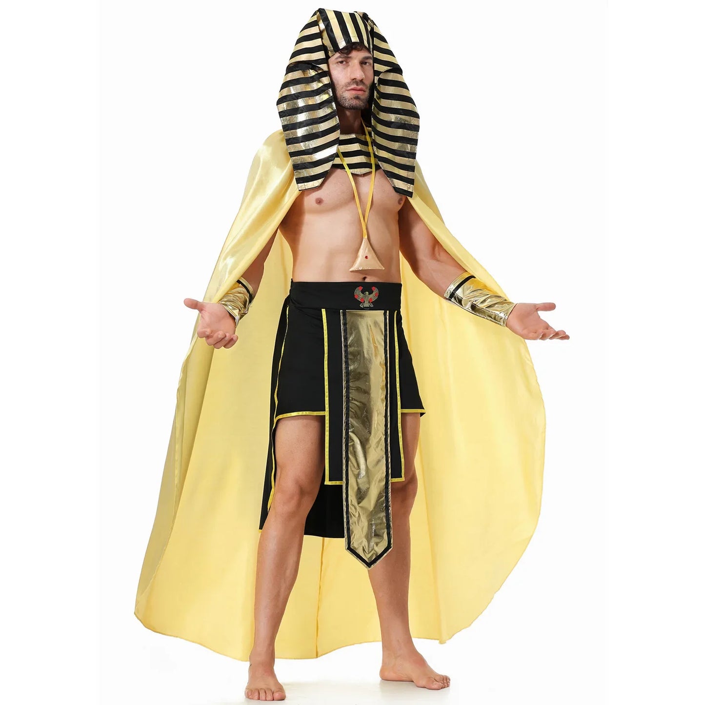 Men’s Pharaoh Tutankhamun Costume – Egypt King Cosplay for Purim & Halloween
