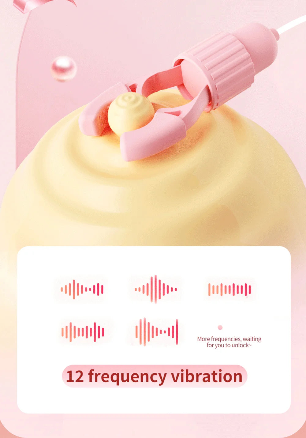 Sucking & Vibrating Nipple Clamp – Tongue Licking Massager for Breast, Clitoris & Labia Stimulation