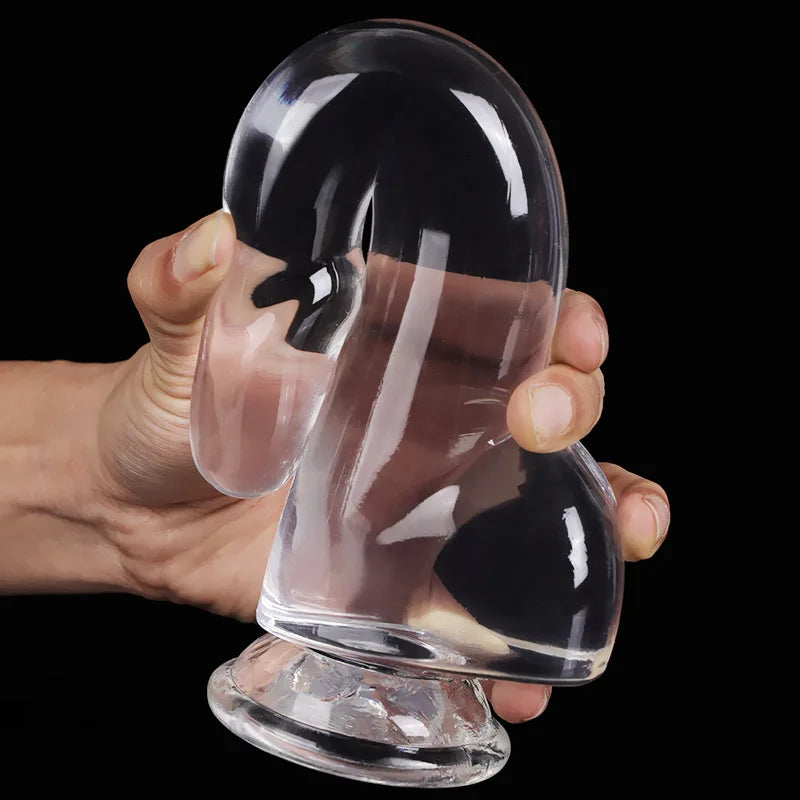 CrystalClimax Transparent Realistic Dildo – Suction, Strap-On Ready & 4 Sizes of Pure Pleasure