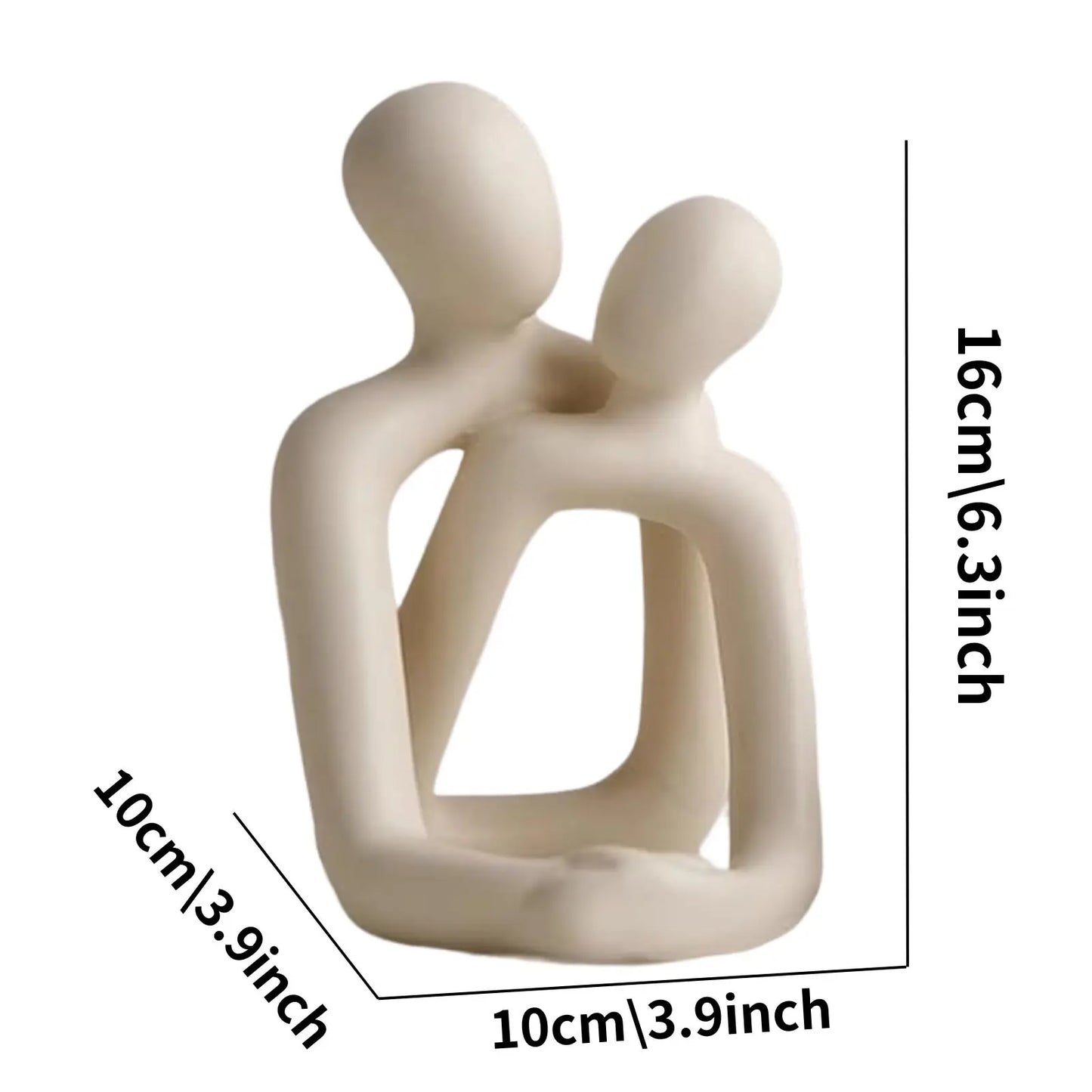 Heartwarming Loving Couple Resin Statue – Modern Candle Holder & Home Decor Accent | Bookshelves, Office Desks & Nightstands