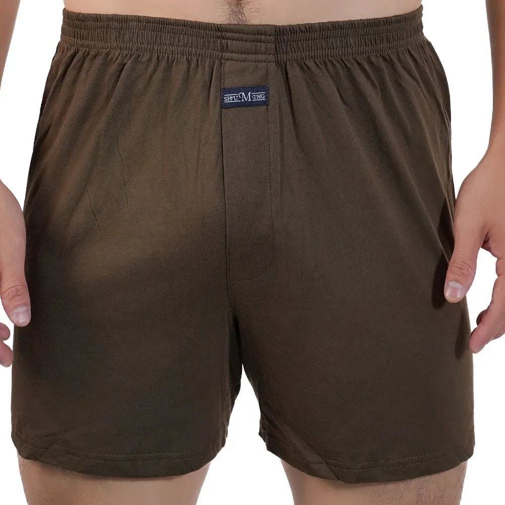 Men’s 100% Cotton Summer Pajama Shorts – Breathable, Casual Elastic Waist Home Shorts