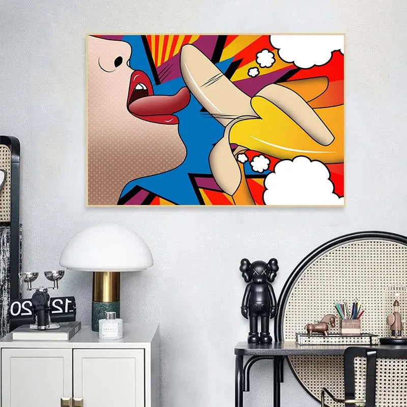 Fiery Femmes – Abstract Pop Art Canvas