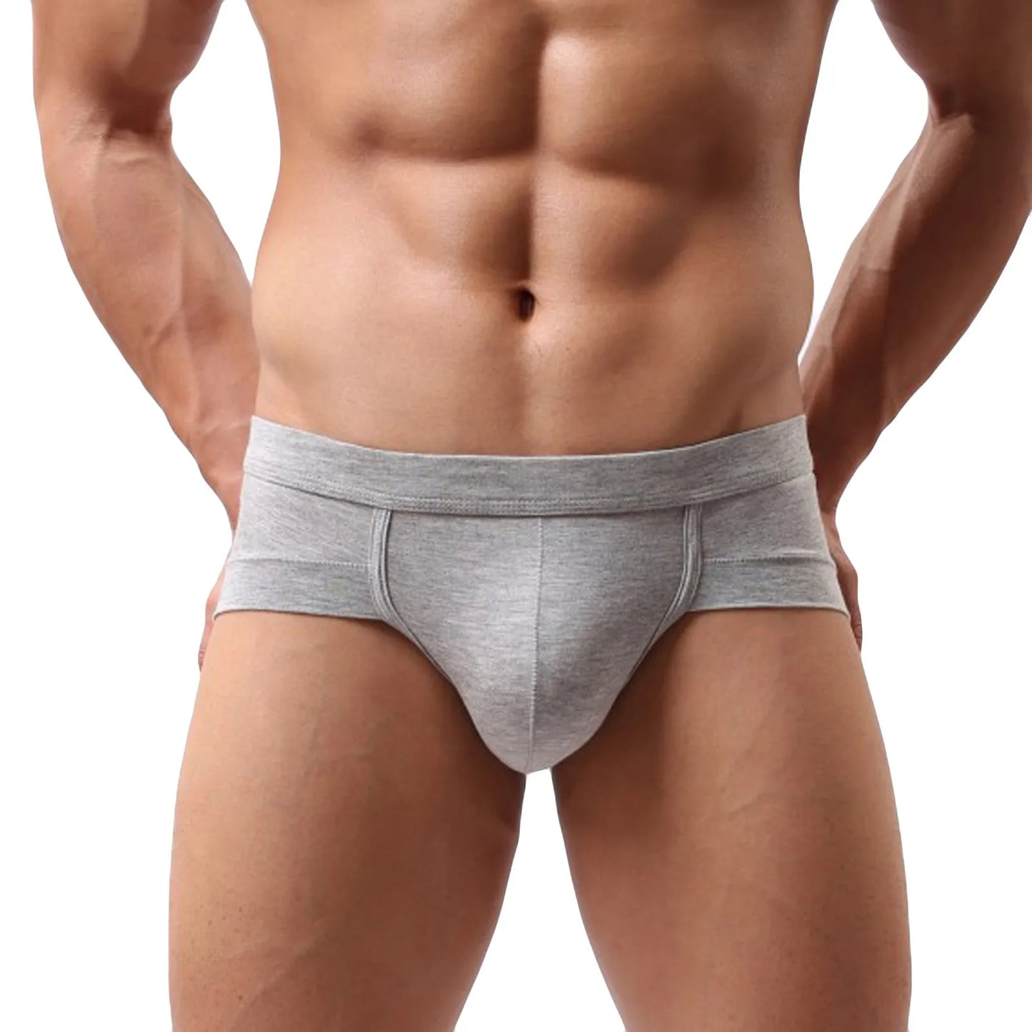 Men’s Sexy Modal Briefs – Low Rise, Breathable Underwear with U-Convex Pouch