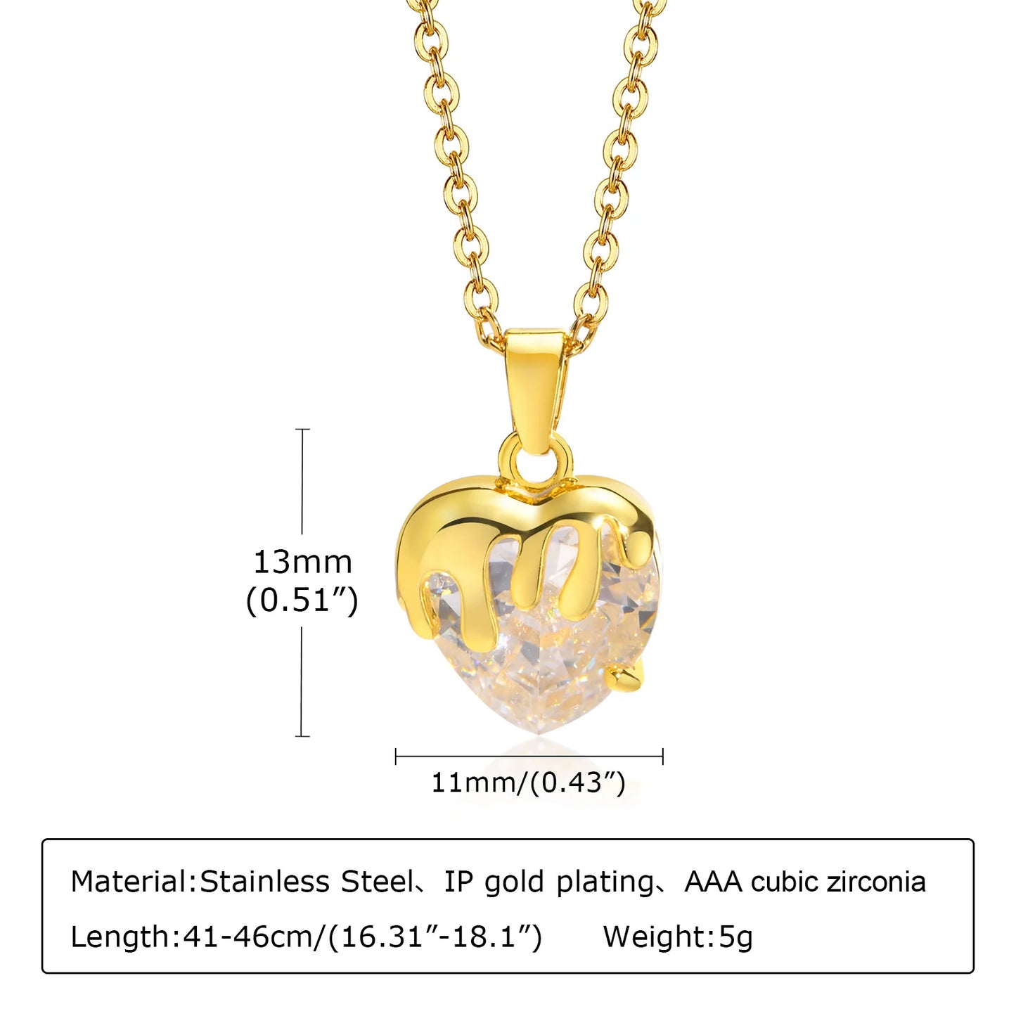 Golden Heart Locket Necklace with Crystal Pearl