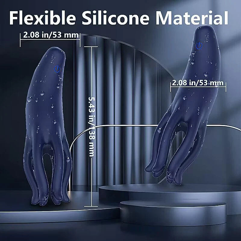 Glans Trainer & Penis Delay Vibrator – Soft Fingertip G-Spot Masturbator for Men – Endurance Trainer & Sensation Enhancer