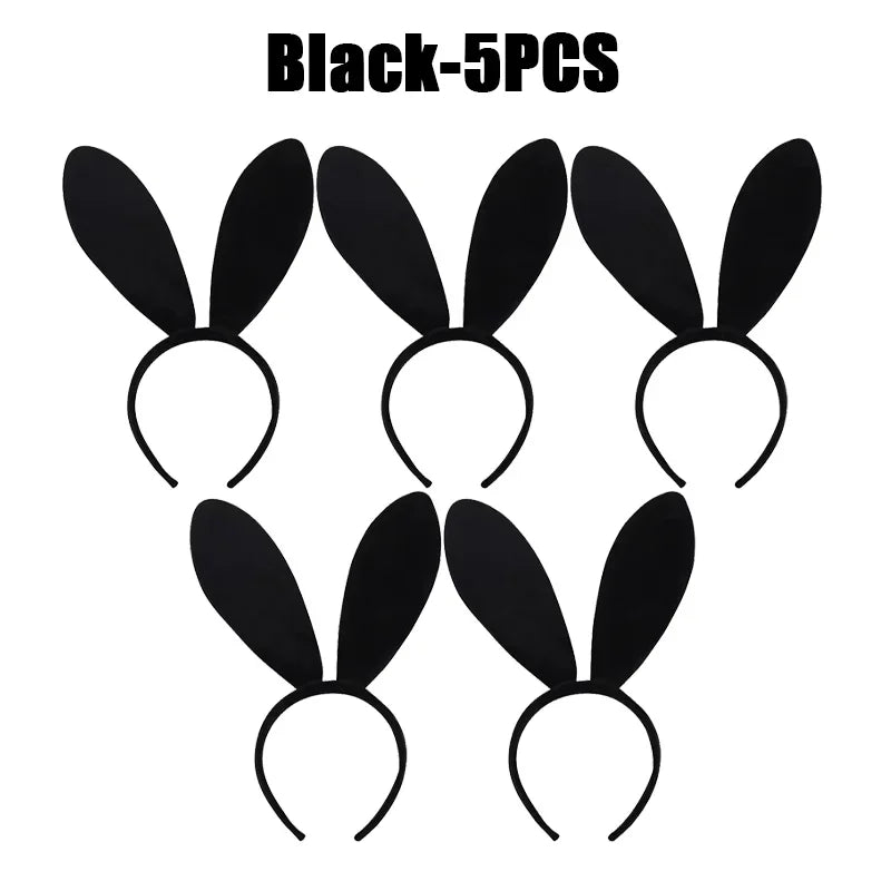 Bunny Ears Headband Set – 1-20 Pcs Rabbit Girl Hair Accessories for Easter, Halloween & Parties