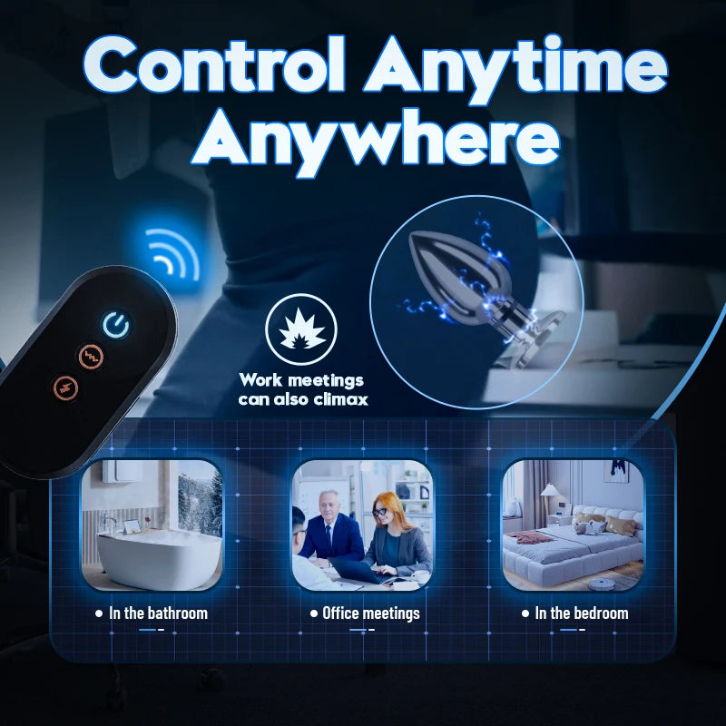 VoltPlug – Remote Electro-Stim Anal & Prostate Vibrator Unisex Pleasure Tool Adult Supplies Anal Masturbate Sex Toys