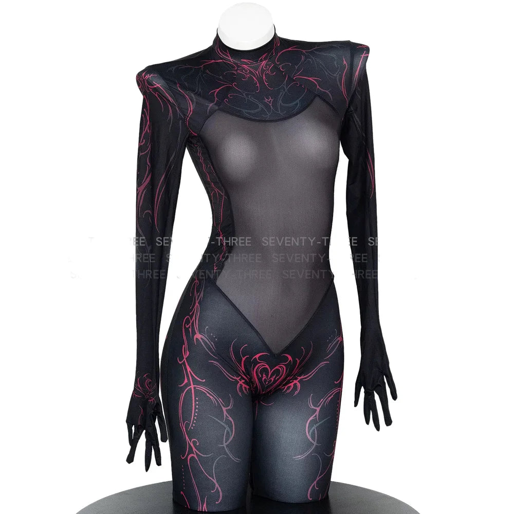Sexy Vine Demon Bodysuit for Women – Sinfully Seductive Mutant Cosplay Costume with Pantyhose Style Fit