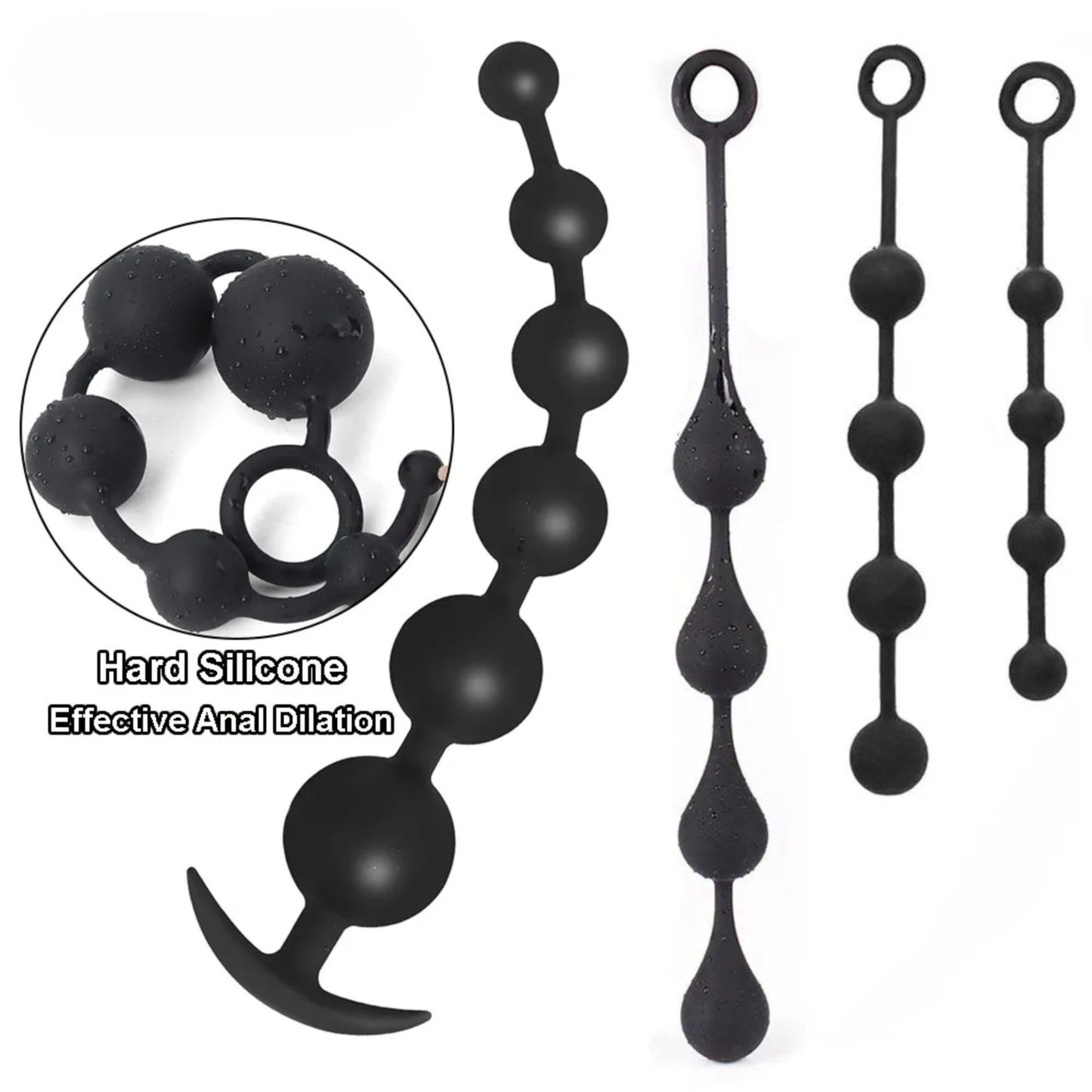 DeepFlex – Hard Silicone Anal Beads Plug for Unisex Pleasure & Training