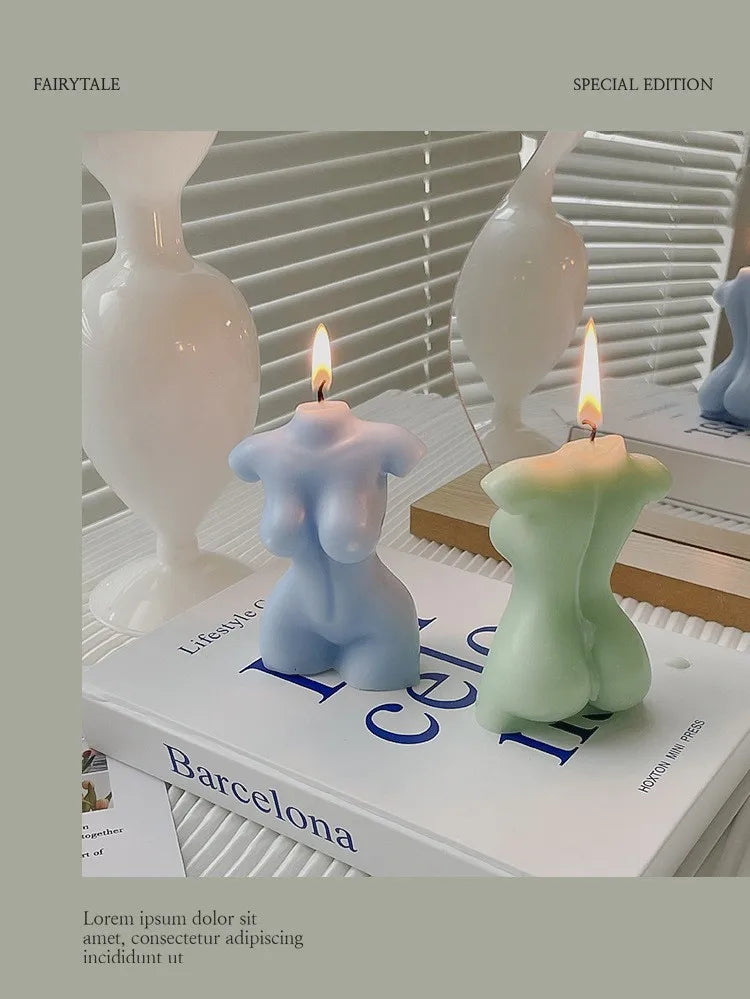 Busty Female Body Scented Candle – Artistic Decorative Candle for Home, Photography & Gifts