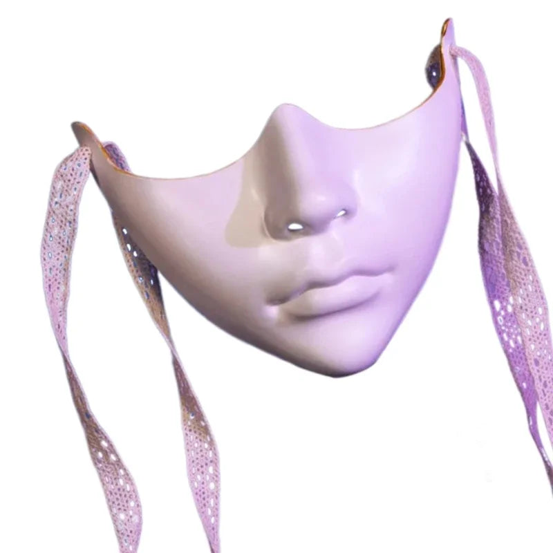 Unisex Half Face Mask – Cosplay & Party Photography Prop in a Range of Colours